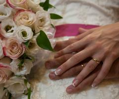 DEttaglio bouquet e fedi