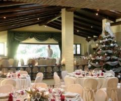 Sala allestita per il ricevimento di matrimonio