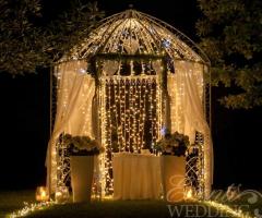 Allestimento scenografico gazebo per taglio torta- Eventi wedding