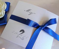 Partecipazione con fiocco classico - Preziose Emozioni