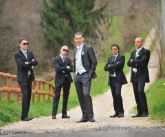 Lo sposo con gli invitati - Dante Fiori Fotografo