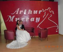 Gli sposi presso la Scuola di ballo Arthur Murray a Roma