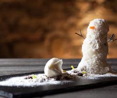 Piatto pupazzo di neve- Ristorante lo Scudiero