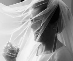 Foto della sposa a casa