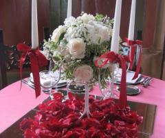 Rose rosse e bianche