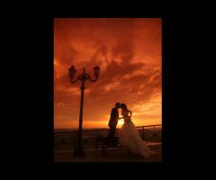 Sergio Milone Fotografo - Il bacio degli sposi al tramonto