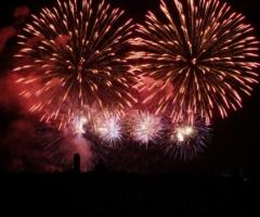 Fuochi artificiali per la festa di matrimonio
