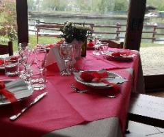 Ristorante Laghetto delle Valli - I tavoli per il rinfresco di matrimonio
