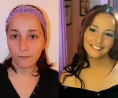 Trucco e acconciatura sposa - Prima a dopo