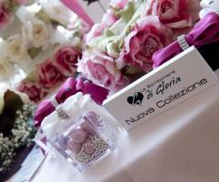 Scatolina porta confetti in plexiglass con fiocco