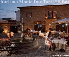 Cortile del Borgo Ariccia per il ricevimento di matrionio