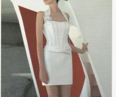 Abito da sposa corto con corpetto ricamato - Valentini Spose