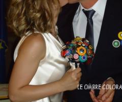 Bouquet di bottoni e bottoniera colorati -  Le Ombre Colorate