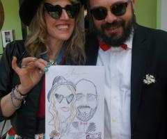 Caricatura ospiti matrimonio Benevento