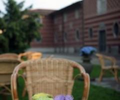 Particolare di un allestimento per matrimoni