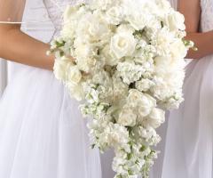 Bouquet sposa bianco a cascata