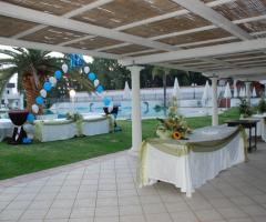 Piscina allestita per il ricevimento di matrimonio