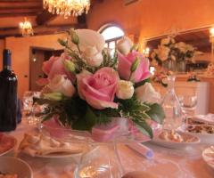 Centrotavola sù alzatina di vetro