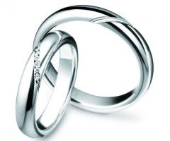 fedi nuziali in oro bianco e diamantini