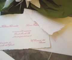 Partecipazione di nozze con carta pregiata