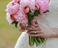 Il bouquet di peonie della sposa