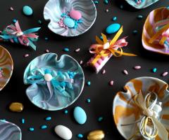 Bomboniere designed astucci di confetti e bonbon coordinati