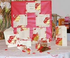 Coordinato Rosa Rossa tableau per il matrimonio