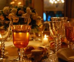 Dettaglio della mise en place per il matrimonio