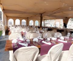 Sala allestita per ricevimento