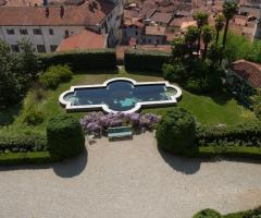 Vista dall'alto del giardino del castello