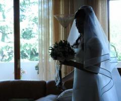 Foto della sposa in penombra