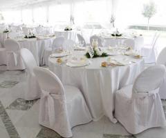 Mise en place bianca per il matrimonio - Il Belvedere