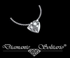 Puntoluce con diamante in oro bianco - 18 Carati Genova