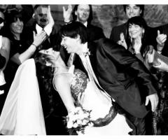 Scatto fotografico degli sposi