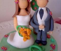 Cake topper sposini sorridenti - Dolcezze decorate