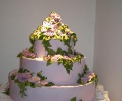 Torta nuziale di marzapane per il matrimonio a Roma