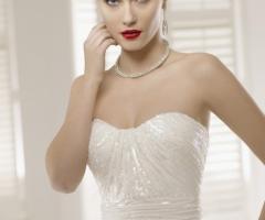 Daniela Cocco Haute Couture - Abito da sposa senza spalline con corpetto attillato