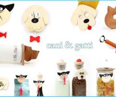 Idee regalo a tema "Cani & Gatti" realizzate da Legnomagia