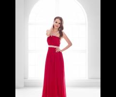 Playstyle Abbigliamento - Abito rosso con corpetto perlinee strass