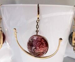 Orecchini in argento e vetro soffiato colorato - Collezione Murano Gondola