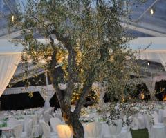 Gazebo per il ricevimento di matrimonio in giardino
