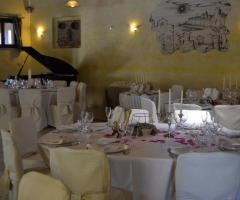 Allestimento per matrimonio nella sala interna