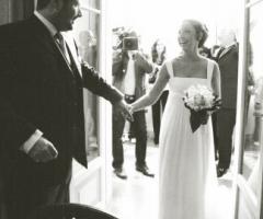 Gli sposi durante il matrimonio