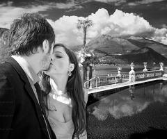 Scatto fotografico degli sposi