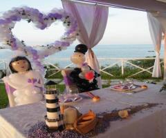 Tavolo nuziale allestito presso il ristorante per matrimoni il Faraone