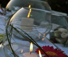 Gerbere e candele galleggianti