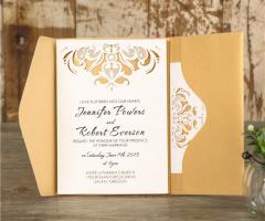 Partecipazioni Roma Est - Partecipazione lasercut con tasca