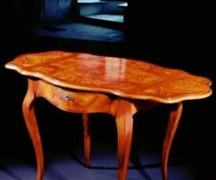 Mobili Intarsiati artistici - Tavolino in stile Luigi XV Modello Napoleone