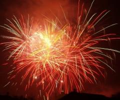 Fuochi d'artificio per gli sposi