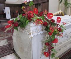 Composizione di calle rosse